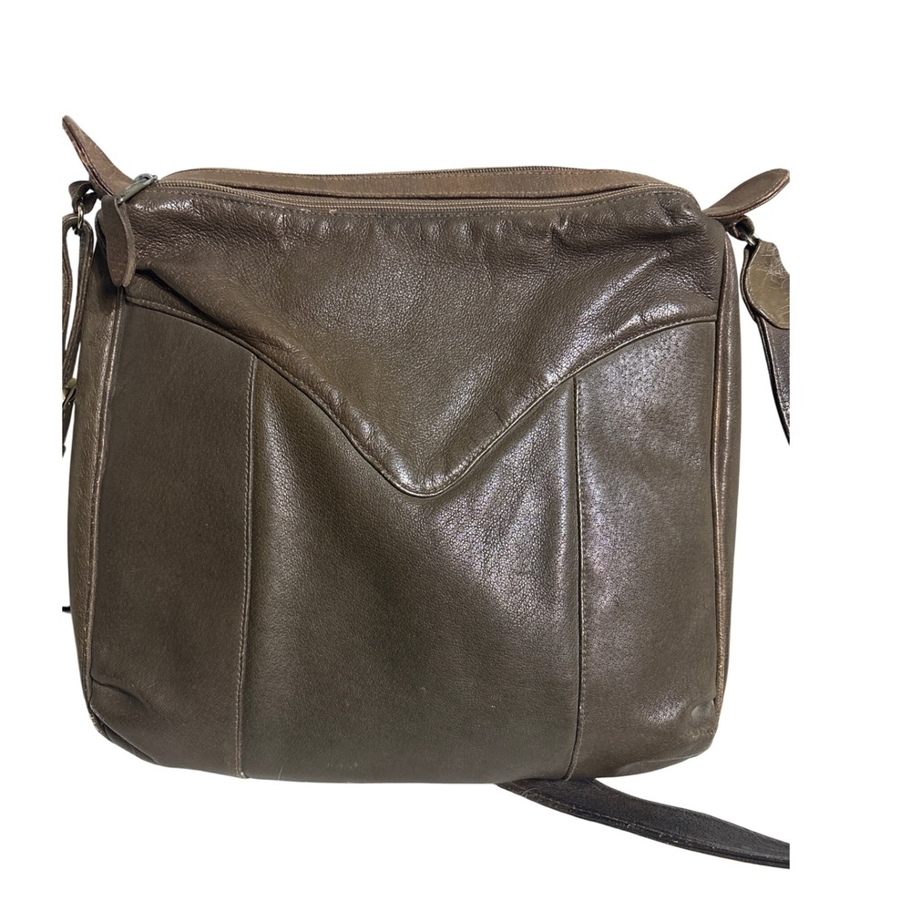 Brown Leather Shoulder Bag Vintage Women's Versatile Crossbody Style